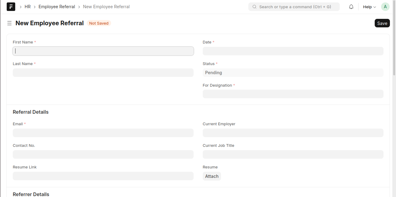 New Employee Referral